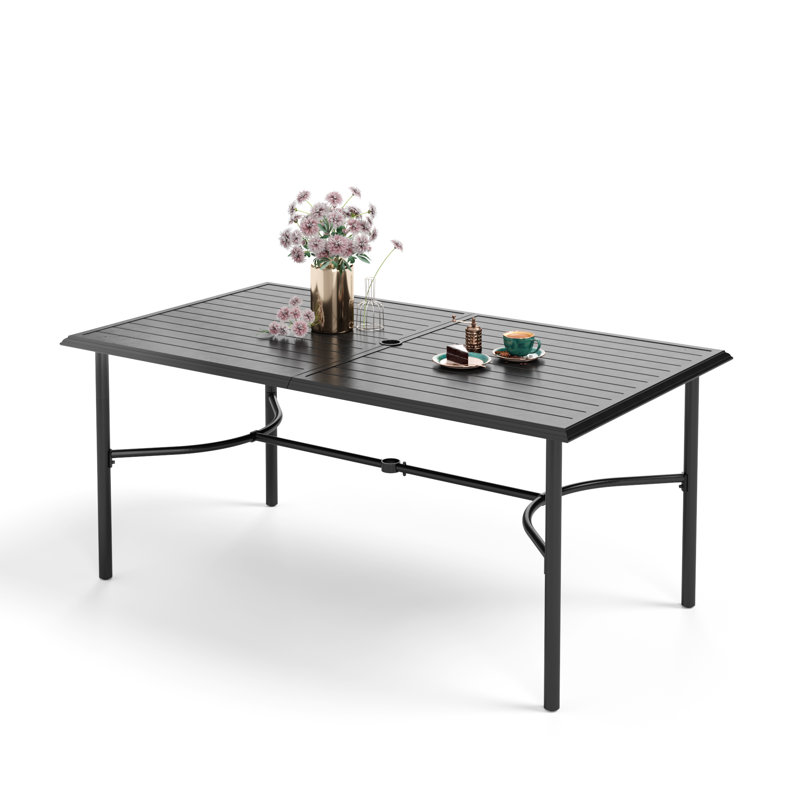Alphamarts Metal Outdoor Dining Table & Reviews Wayfair